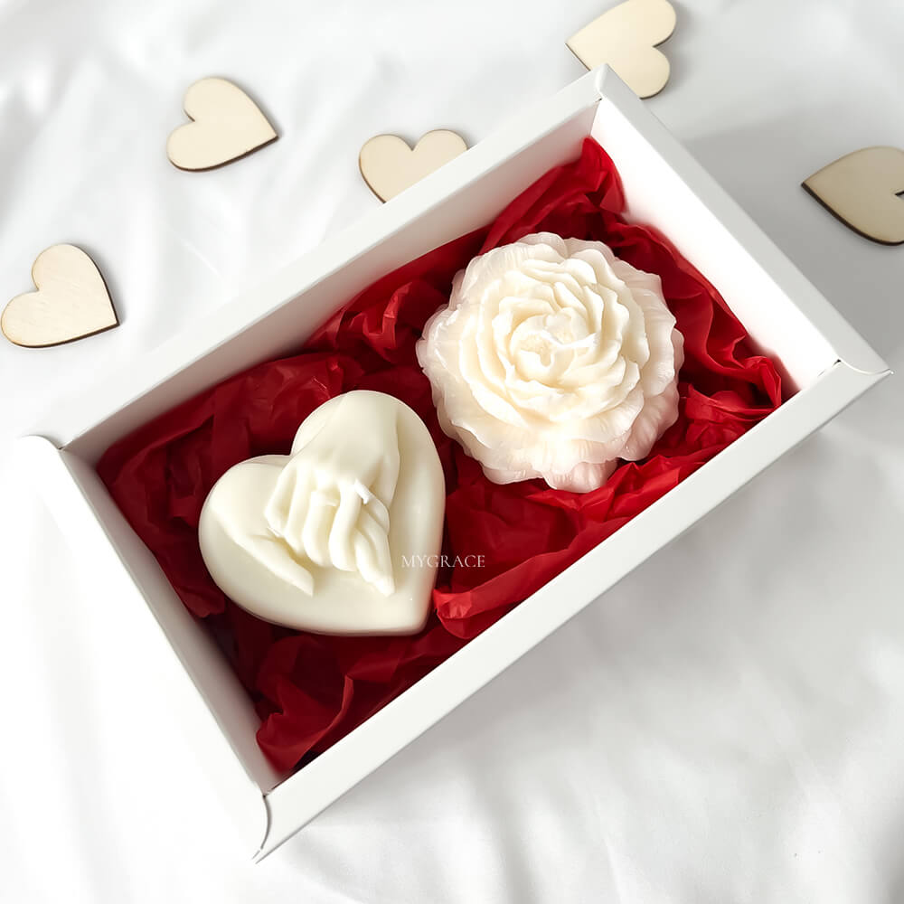 Set Duftkerzen, 100 % pflanzliches Wachs, Graceful Touch (Blumen- und Vanillenoten)