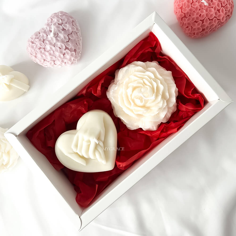 Set Duftkerzen, 100 % pflanzliches Wachs, Graceful Touch (Blumen- und Vanillenoten)
