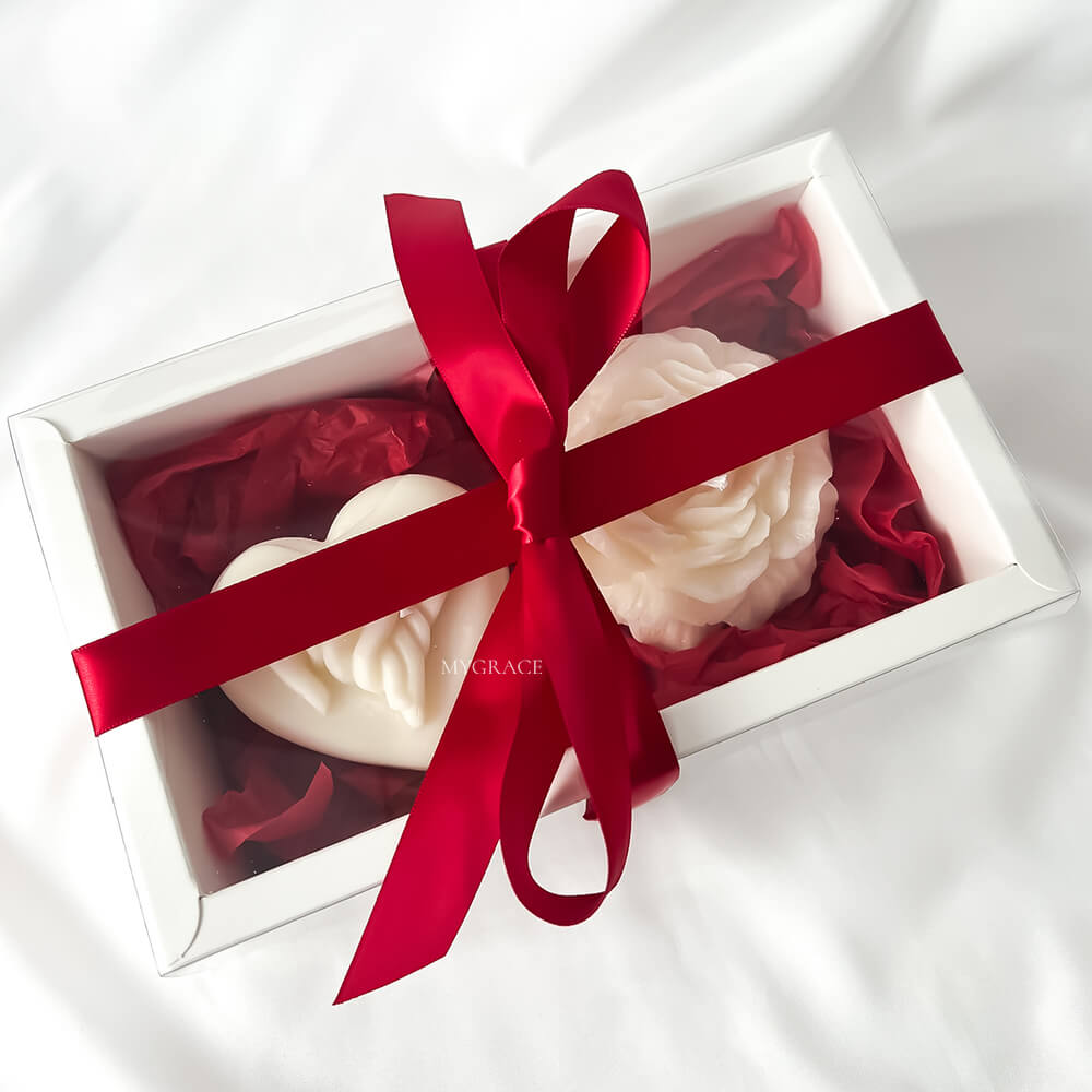 Set Duftkerzen, 100 % pflanzliches Wachs, Graceful Touch (Blumen- und Vanillenoten)