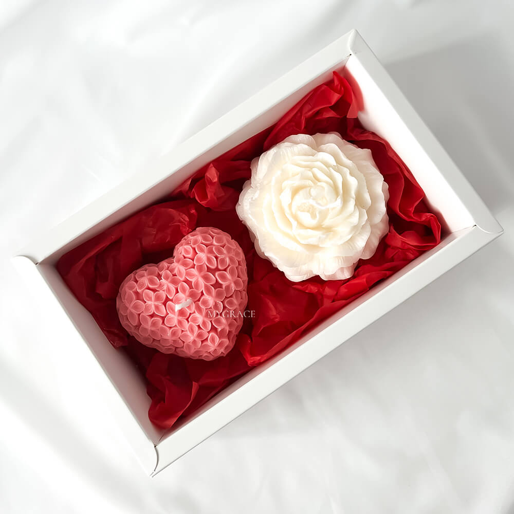 Set Duftkerzen, 100 % pflanzliches Wachs, Graceful Touch (Blumen- und Vanillenoten)