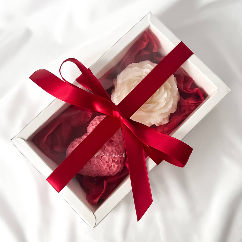 Set Duftkerzen, 100 % pflanzliches Wachs, Graceful Touch (Blumen- und Vanillenoten)