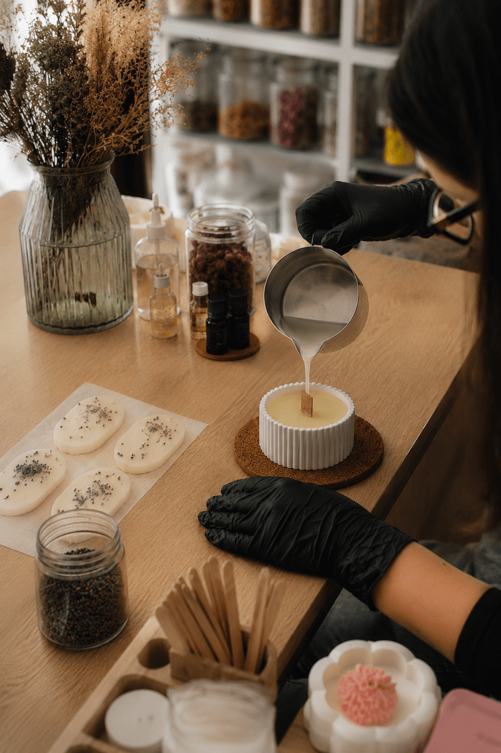 Atelier für Duftkerzen und Raumdüfte aus natürlichem Wachs