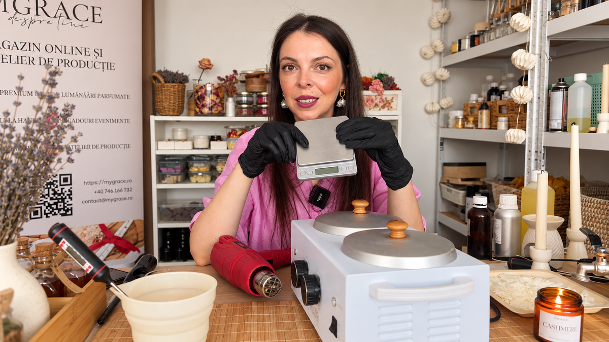 Online Video Course on Scented Candles – Learn How to Make Scented Candles Properly (in Romanian)