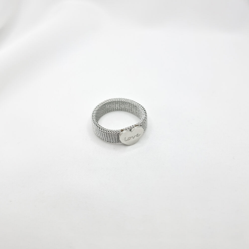 Stainless Steel Heart Ring, MYGRACE