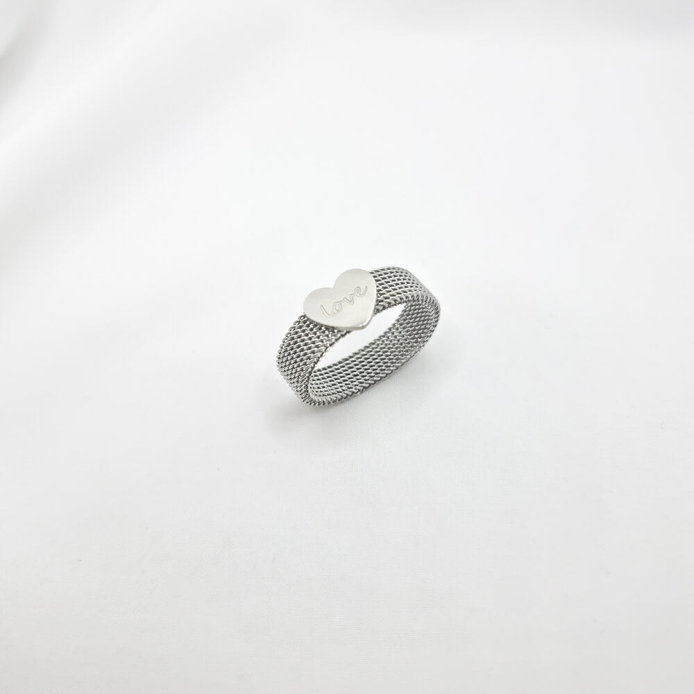 Stainless Steel Heart Ring, MYGRACE