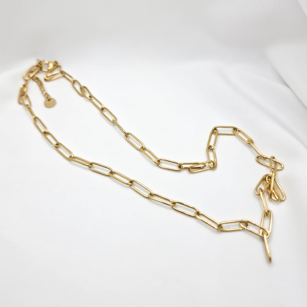 Gold-Tone Stainless Steel Chain Necklace "Be Confident", MYGRACE