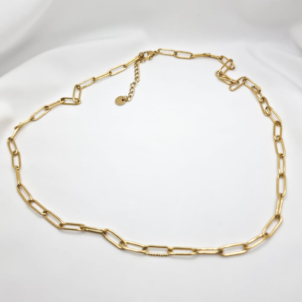 Gold-Tone Stainless Steel Chain Necklace "Be Confident", MYGRACE