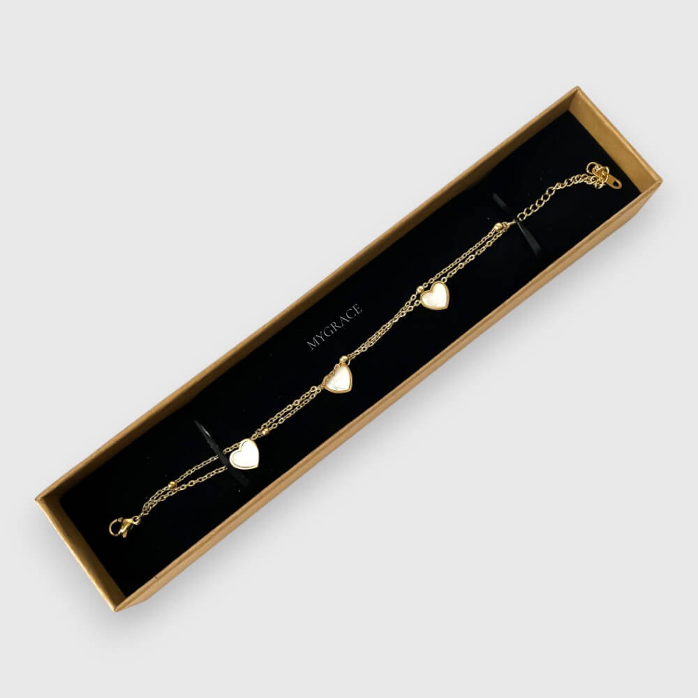 Geschenkbox mit Deckel, Schleife und Schaumstoff, Kraftkarton, 21x4.5x3 cm