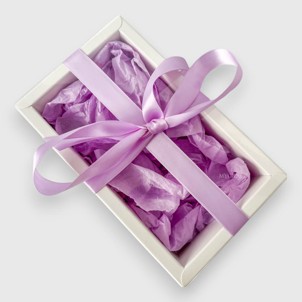 Geschenkbox mit Fenster und Schleife, weiß, Karton, 20x12x6 cm (Mehrzweck-Produktbox)